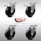 Service Caster 5 Inch SS Soft Rubber Wheel Top Plate Caster Total Lock Brakes SCC, 2PK SCC-SSTTL20S514-SRS-2-S-2 - alternate 5